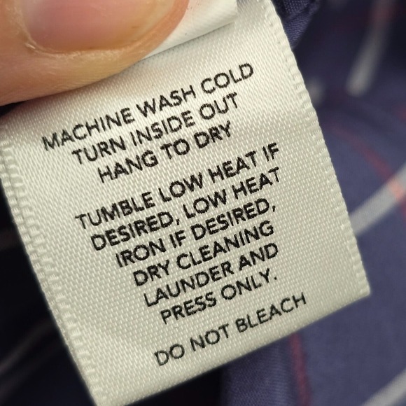 Mizzen Main Shirt Men XL Blue Check Leeward Button Up‎ Trim Fit Stretch Office - Picture 7 of 12